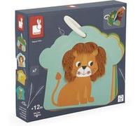 Janod - Cartes Tactiles Savane - 7 Cartes Reliées avec Anneau - Jouet d'Eveil - Jouet Educatif Toucher et Motricité - Certifié FSC - Dès 1 an, J02694