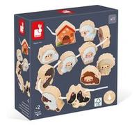 Janod - Jeu d'éveil - Perles à enfiler Moutons - Multicolore - E