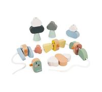 Jeu d'éveil - JANOD - Sweet Cocoon - 21 perles en bois - oiseaux, ailes et nuages - Dès 2 ans