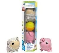 Jeu d'éveil Lalaboom Tube perles éducatives Mouton et cochon 6 pièces Multicolore G