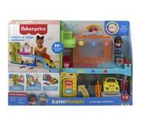 Fisher-Price Le Garage Lumineux Little People avec Lumières, Voiture, Rampe Et Contenu Éducatif Éveil Progressif, Version Française, Jouet Enfant, Dès 3 Ans, HRC59