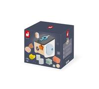 Janod - Maison des Formes Oiseau Sweet Cocoon - 8 Pièces à Encastrer - Jeu d'Éveil - Apprentissage Formes et Couleurs - Jouet en Bois FSC - Dès 18 Mois,J04062