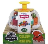 TOMY - Jeu d'éveil - Toupie Dino Jurassic Park - Tourne et Pop - Multicolore