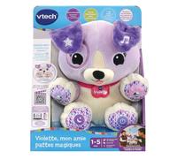VTech – Peluche sensorielle musicale – Violette Mon Amie Pattes Magiques – Doudou personnalisable