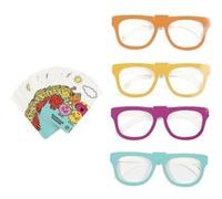 Jeu "Devine qui suis-je MR et MME" avec 16 cartes multicolores en carton et 4 paires de lunettes - -