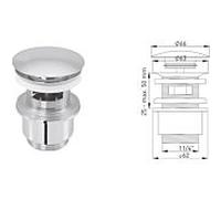 jeu d'excentriques design ASW 2000 2000 / 4 "x Ø 63 mm, fentes de trop-plein, laiton chromé