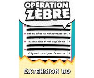 Jeu d'extension Big Moustache Games Opération Zèbre Extension BD 55 cartes recto verso 110 suggestions Multicolore