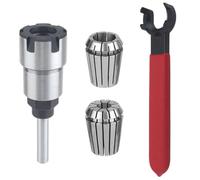 Jeu d'extension de pince de mèche routeur à tige 1/4 pouces, convertisseur mandrin, adaptateur clé clé pour le travail du bois, 4 pièces Extension pince mèche routeur