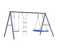 Jeu d'extérieur de balançoire vidaXL échelle et balançoire nid, balançoire pour enfants Multicolore G