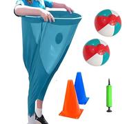Jeu D'ExtéRieur Granny Pants 2025, Jeu de Jardin Granny Pants Avec 2 Balles Rebondissantes Et 2 CôNes de Marquage, Jeux de Plein Air Pour RéUnions de Famille, Pour Adultes Et Enfants(Light blue)