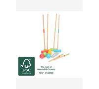 Small Foot Croquet Actif en Bois certifié FSC 100% pour Le Jardin, pour Tous Les âges à partir de 3 Ans, 12033