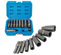 Jeu d'extracteurs d'écrous/boulons arrondis - Kit de 11 clés à douille profonde pour un retrait facile des boulons/écrous dénudés - Design en spirale multi-tailles pour une utilisation polyvalente