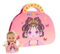 Jeu d'habillage - Livre de jeux de maquillage, habillage à la mode pour filles | Jeu de maquillage portable sur papier, jouets de voyage pour filles, livre de coloriage princesse bricolage, livre de g