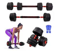 Jeu d'haltères réglable 2 en 1 Mobiclinic Poids réparti 2-20 kg Croissance progressive Rembourré ExtenFit