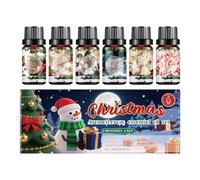 Jeu d'Huiles pour Diffuseur - 6 Pièces Set D'Huiles De Noël Pour Diffuseur Domestique | Fournitures de Fête pour Purificateur Fabrication de Savon Maison Salle de Bain Spa