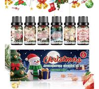 Jeu d'Huiles pour Diffuseur - 6 Pièces Set D'Huiles De Noël Pour Diffuseur Domestique,Persistant Pour Maison Bureau Voyage Purificateur Yoga Méditation Spa Fêtes