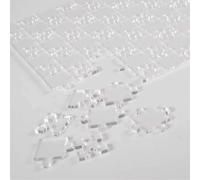 Jeu difficile de puzzle acrylique sensoriel - jeu de cerveau premium clear puzzle, bloc transparent réutilisable | Kit d'activité de classe coopérative Kit d'outils d'engagement degl