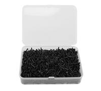 Jeu d'œillets pour Raquette de Badminton, Jeu d'œillets en Nylon 2,1 x 13 mm pour Le Remplacement des cordages et la réparation de la Raquette, Noir