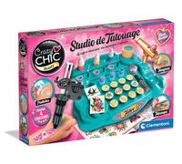 Clementoni – Jeu d'imitation Studio de tatouage – Kit complet multicolore dès 7 ans