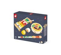 Janod - Set Musical Gioia - 4 Instruments de Musique Enfant - Jouets d'Imitation et d'Éveil Musical - Jeu en Bois FSC - Peinture à l'eau - Dès 18 Mois,J07656