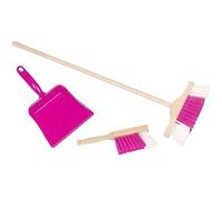 Jeu d'imitation - Gollnest & Kiesel - Goki - Pelle à poussière, balayette et balai - Rose - L= 52,5 cm
