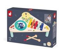 Janod – Table musicale en bois Gioia – Multicolore – 3 instruments – Éveil musical – Dès 12 mois