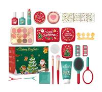 Jeu D'imitation Maquillage Enfant | Coffret Cosmétique Fille Noël | Kit Maquillage Créatif Jeux Symbolique | pour Maison Maternelle Fête Anniversaire Cadeau Fille 3 4 5 Ans