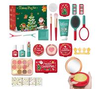 Jeu D'imitation Maquillage Enfant | Coffret Cosmétique Fille Noël | Kit Maquillage Créatif Jeux Symbolique | pour Maison Maternelle Fête Anniversaire Cadeau Fille 3 4 5 Ans