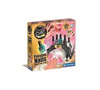 Clementoni | Crazy Chic - Passion Nails | Coffret Manucure Enfant 9 Ans+ | Kit Nail Art avec Sécheuse à Vernis, Vernis Colorés, Stickers, Accessoires | Activité Créative | Loisirs Créatifs Beauté