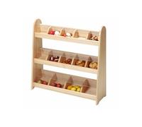 Jeu d'imitation - Petite étagère marchande - en bois - jeu Montessori Multicolore