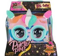 PURSE PETS - LICORNE HOLOGRAPHIQUE - ANIMAL INTERACTIF FORMAT SAC À MAIN - Sac pour Enfant Licorne Qui Cligne Des Yeux - À L'Epaule Ou En Bandoulière - Sons Et Modes De Jeu - Jouet Enfant 4 Ans Et +