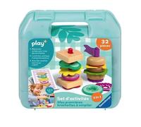 Ravensburger Play + - Set d'activités : Mes premières brochettes à empiler - Jouet bébé dès 18 Mois - Version française - 34062