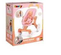 Smoby - Baby Nurse - Poussette Pop - pour Poupons Jusqu'à 42 cms - Poignée Ergnonomique - Roues Multidirectionnelles - A Partir de 18 Mois - Fabrication Espagnole
