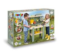 Smoby Cuisine d'extérieur Mud Kitchen – 15 accessoires, Anti-UV, matière recyclée, dès 3 ans