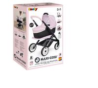 Smoby Poussette pour poupon Maxi-Cosi 3 en 1 Rose dès 3 ans