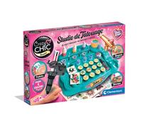 Clementoni – Jeu d'imitation Studio de tatouage – Kit complet multicolore dès 7 ans