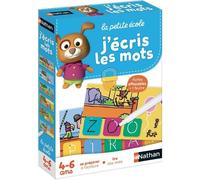 Jeu d'initiation à l'écriture Nathan J'écris les mots Cartes effaçables double face Vert Multicolore