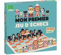 Jeu d'initiation aux échecs Vilac Mon premier jeu d'échecs Ingela P. Arrhenius bois 30x30 cm orange/blanc