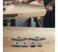 Jeu d'inserts de coupe en carbure pour tour à bois, inserts indexables pour le travail du bois, 11 x 11 x 2 mm et 10 x 30 mm avec vis et clé