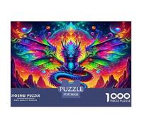 Jeu D'Intelligence Défi Puzzle Dragon coloré Créature Mythique 38x26cm/1000pcs 1000 Pièces pour Adultes Et Enfants