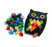 Jeu d'observation et d'encastrement - DJECO - Hibou - Motricité fine et nuances de couleur