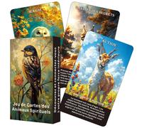 Jeu d'oracle français, cartes d'oracle d'animaux esprit, jeu d'oracle de message d'animaux, jeu de tarot avec mots clés, cartes 12x7cm, 52 cartes A617