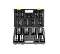 Jeu Douilles à Chocs Cr-Mo 6 Pans Profondes Grande Taille 1" 2,7-4,1cm 8PCs