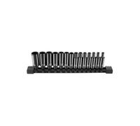VEVOR Kit de Douilles à Chocs Profondes 1/4", Métrique 4-15 mm, Kit pour Clé à Cliquet 14PCs, en Acier Allié Cr-Mo, 6 Pans, Marquages de Taille Faciles à Lire, pour la Réparation Automobile, Atelier