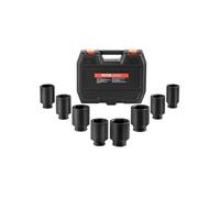 VEVOR Jeu de Douilles à Chocs Profondes pour Écrous d’Essieu 8PCs, Coffret de Douilles pour Écrous à Entraînement de 1/2 po 12,7 mm, 12 Pans, Outil de Montage et Démontage pour Réparation Automobile