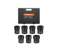 VEVOR Jeu de Douilles pour Contre-Écrous de Roulement de Roue 7PCs, à Entraînement de 1/2 po 12,7 mm, SAE et Métriques, 6 Pans, Outil de Montage et Démontage d'Écrous pour Ford et Toyota Véhicules