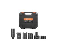 VEVOR Jeu de Douilles pour Écrous d’Essieu 6PCs, Coffret de Douilles pour Écrous de Moyeu à Entraînement de 1/2 po 12,7 mm, Outil de Montage et Démontage d’Écrou pour Toyota, Ford, GM et 4WD Véhicules