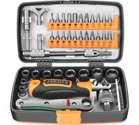 Jeu Douilles et d'embouts 38pcs 1/4"",d'outils à tournevis à cliquet-Coffret à cliquet-Petit jeu d'embouts