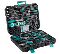 Jeu d'outils - 198 pièces - Boîte à outils remplie - Sac à outils - Boîte à outils - Pour la maison et la réparation automobile - Jeu d'outils à main avec cliquet