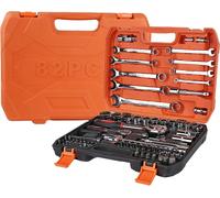 Jeu d'outils, 82 pièces, surface résistante à la rouille, orange